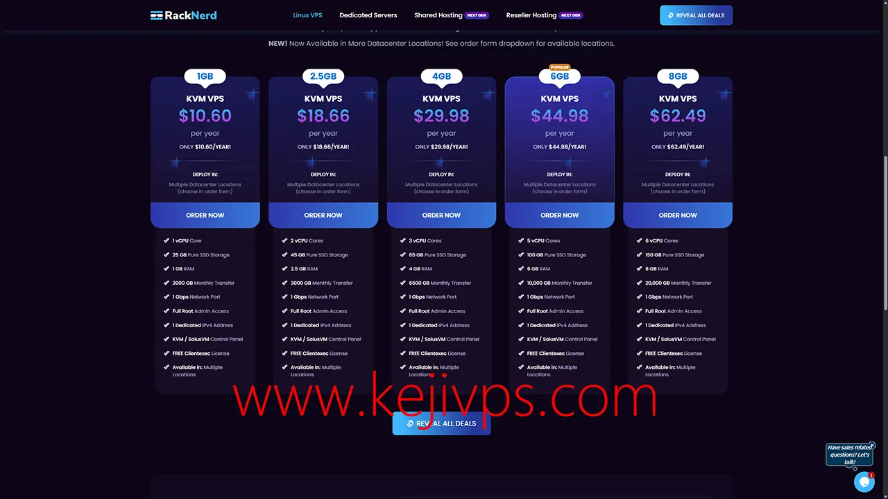 RackNerd2025黑五！独立服务器、vps主机开卖，$10.6/年起